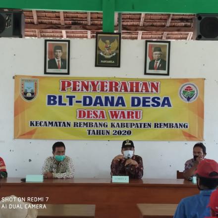 Penyerahan BLT Dana Desa di Desa Waru Kec. Rembang Kab. Rembang
